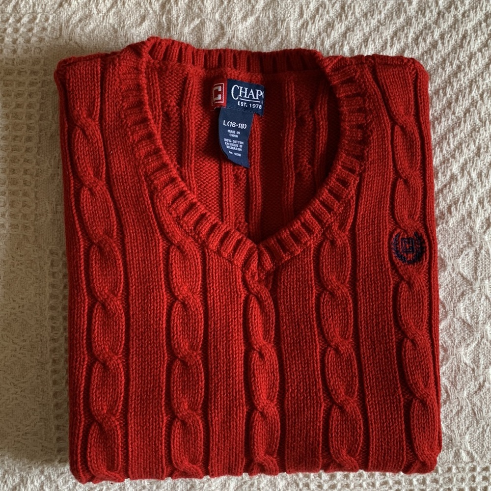 Chaps Red Sweater Vest